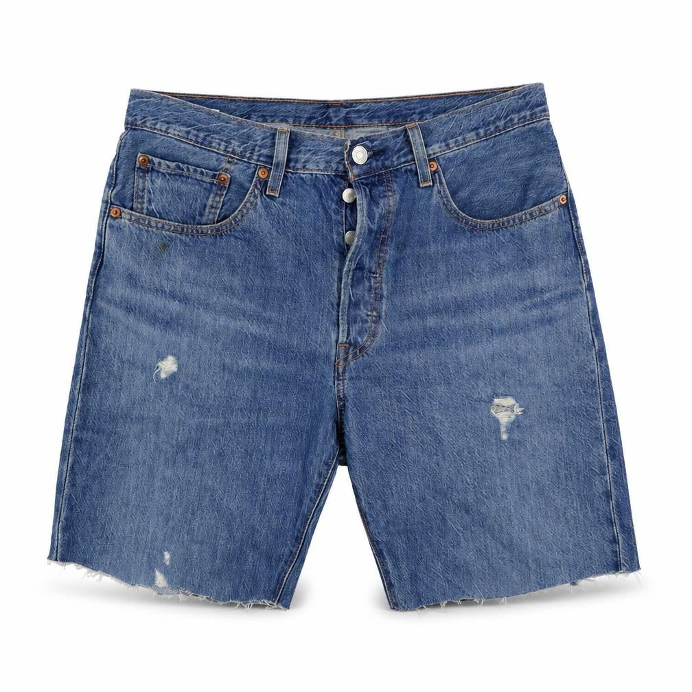 Levi’s 501 Men’s Blue Denim Distressed Shorts Size 30 Regular