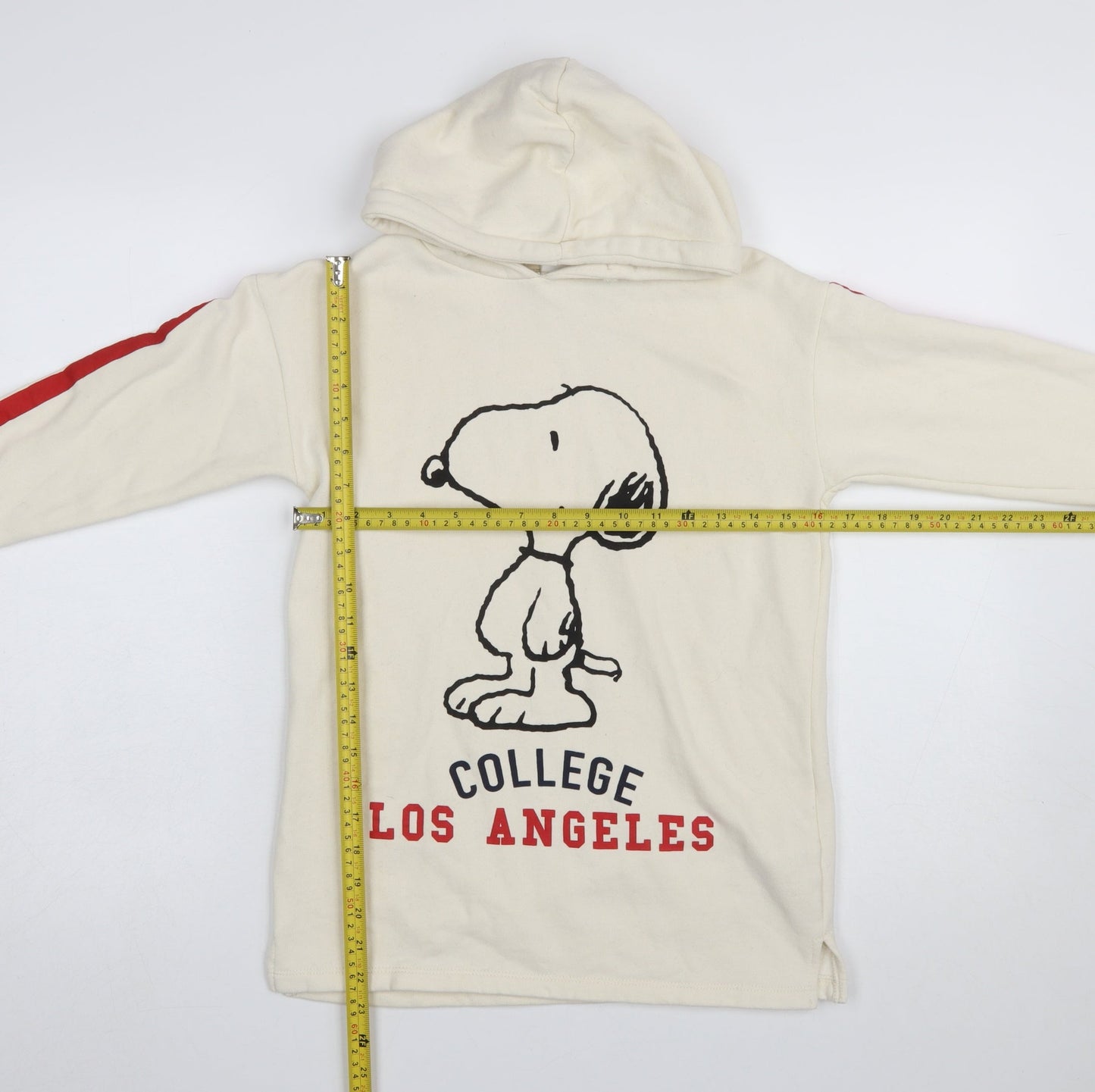 Zara Girls Ivory Snoopy Peanuts Pullover Hoodie 8 Years College Print