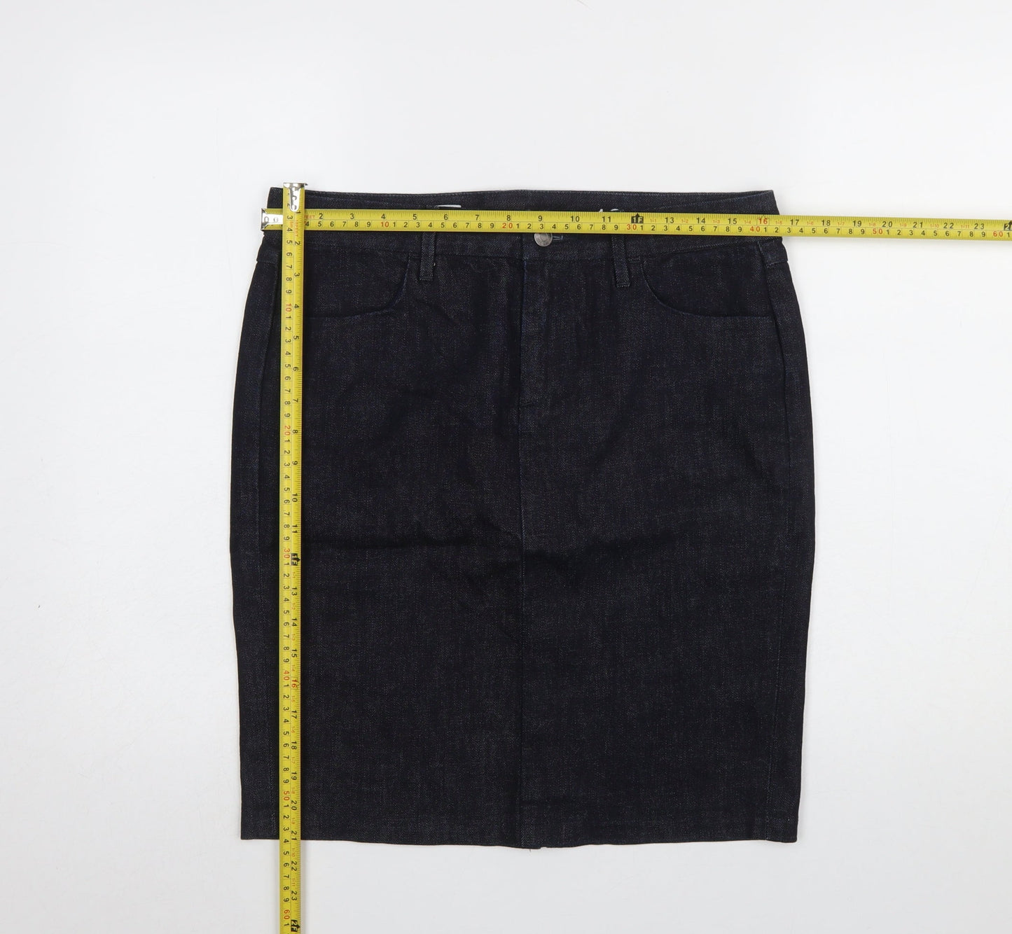 Gap Womens Blue Denim Pencil Skirt Size 10 Stretch Casual