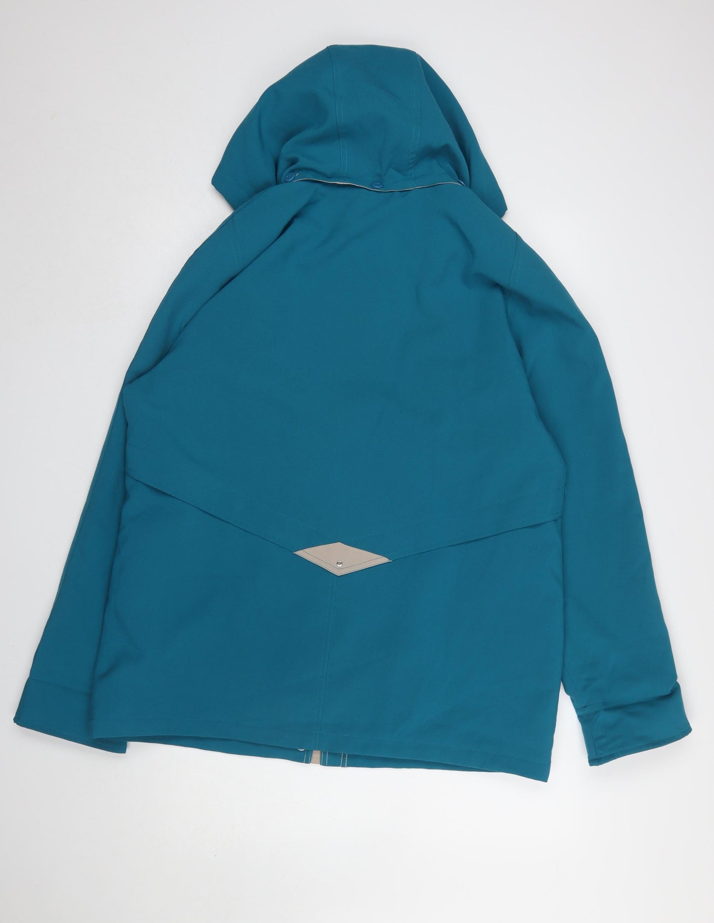 Finesse Women’s Blue Hooded Rain Coat Jacket Size 16