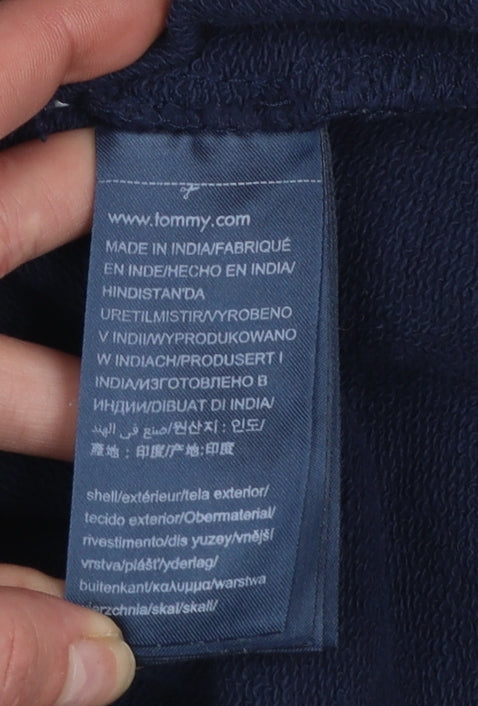 Tommy Hilfiger Boys Navy Blue Cotton Pullover Hoodie Size 10 (140cm)