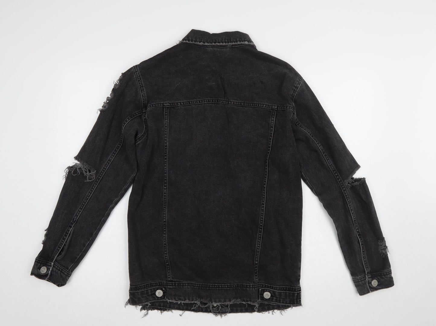 BDG Womens Black Distressed Denim Jacket XS Grunge Style