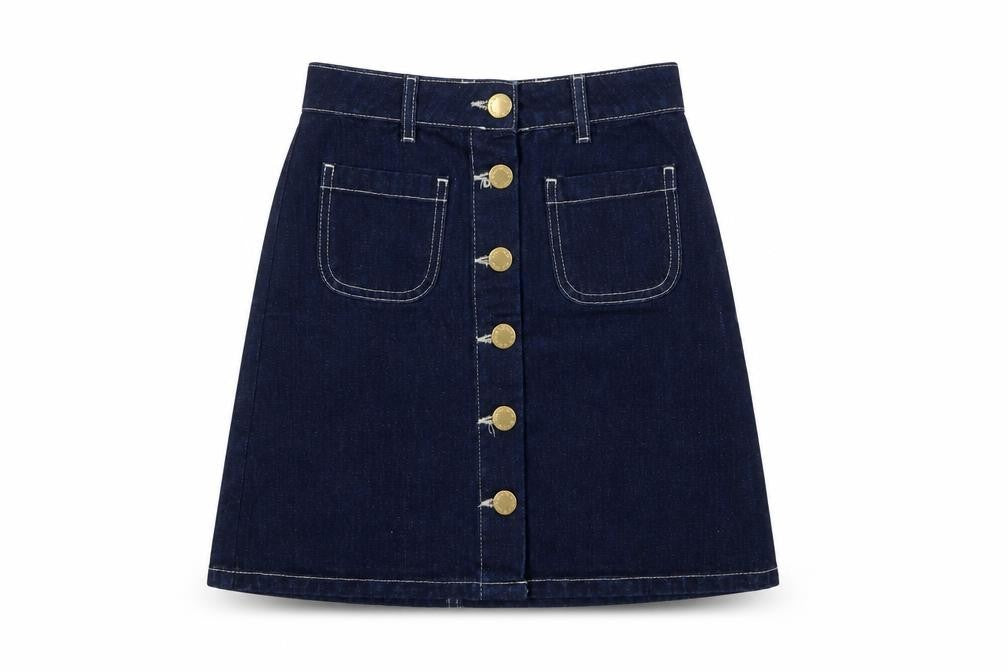 Miss Selfridge Women’s Blue Denim A-Line Mini Skirt UK 4