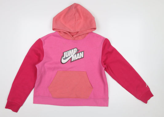 Jordan Girls Pink Jumpman Pullover Hoodie Sweatshirt XL 13-15 Years