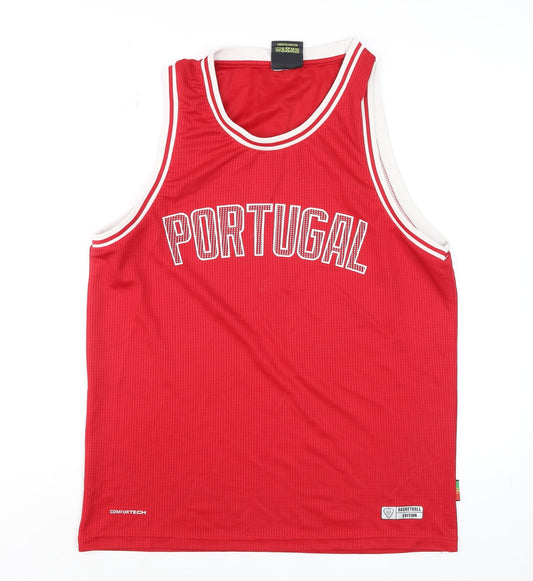 Força Portugal Men's Red Basketball Tank Top Jersey L