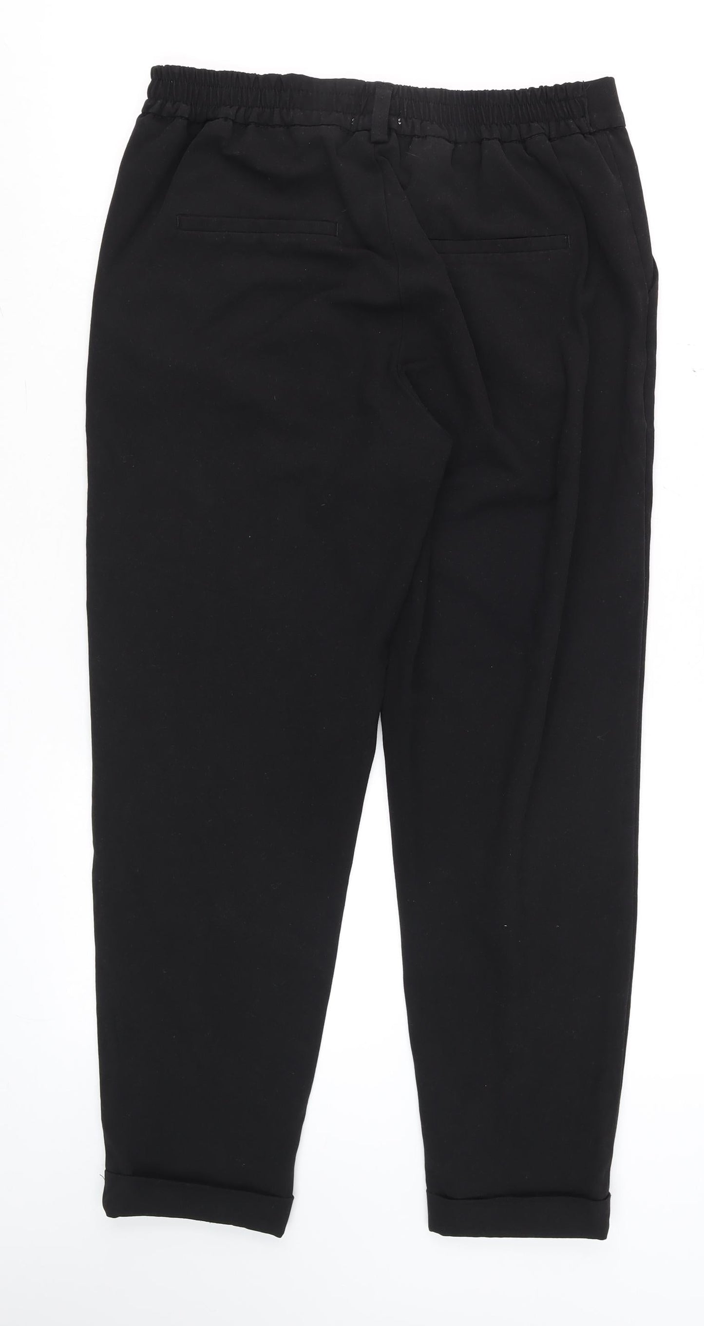 Savoir Women's Black Cropped Tapered Trousers Size 12