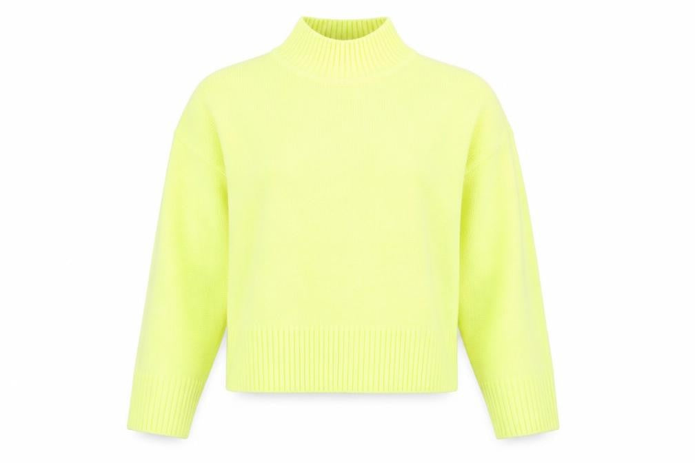 New Look Women Yellow Petite Mock Neck Long Sleeve Jumper Size S