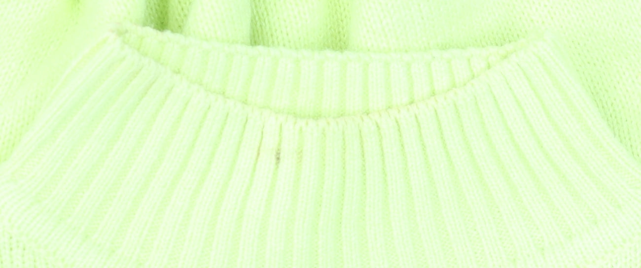 New Look Women Yellow Petite Mock Neck Long Sleeve Jumper Size S