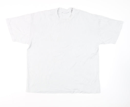 Industrie Men’s White Cotton Crew Neck T-Shirt Size L