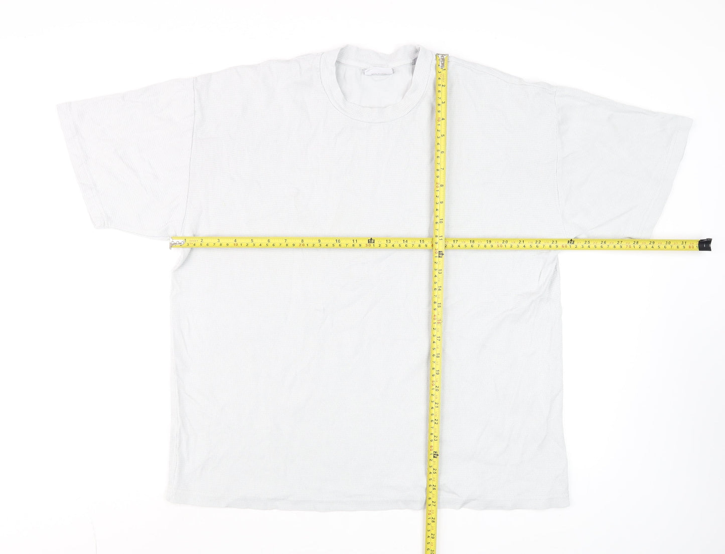 Industrie Men’s White Cotton Crew Neck T-Shirt Size L