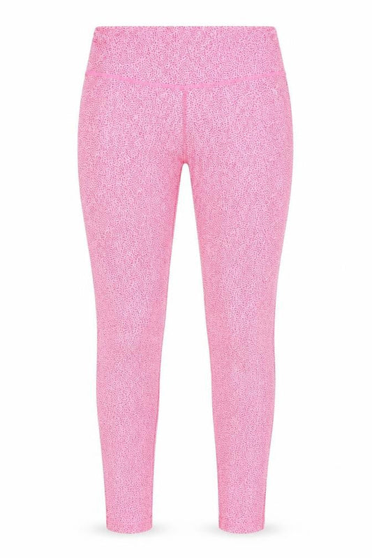 Leigh Tucker Willow Pink Spotted Women's Leggings Size M 25in Waist