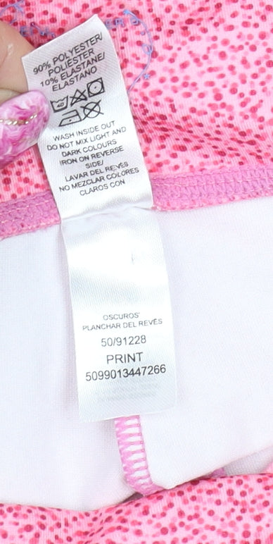 Leigh Tucker Willow Pink Spotted Women's Leggings Size M 25in Waist