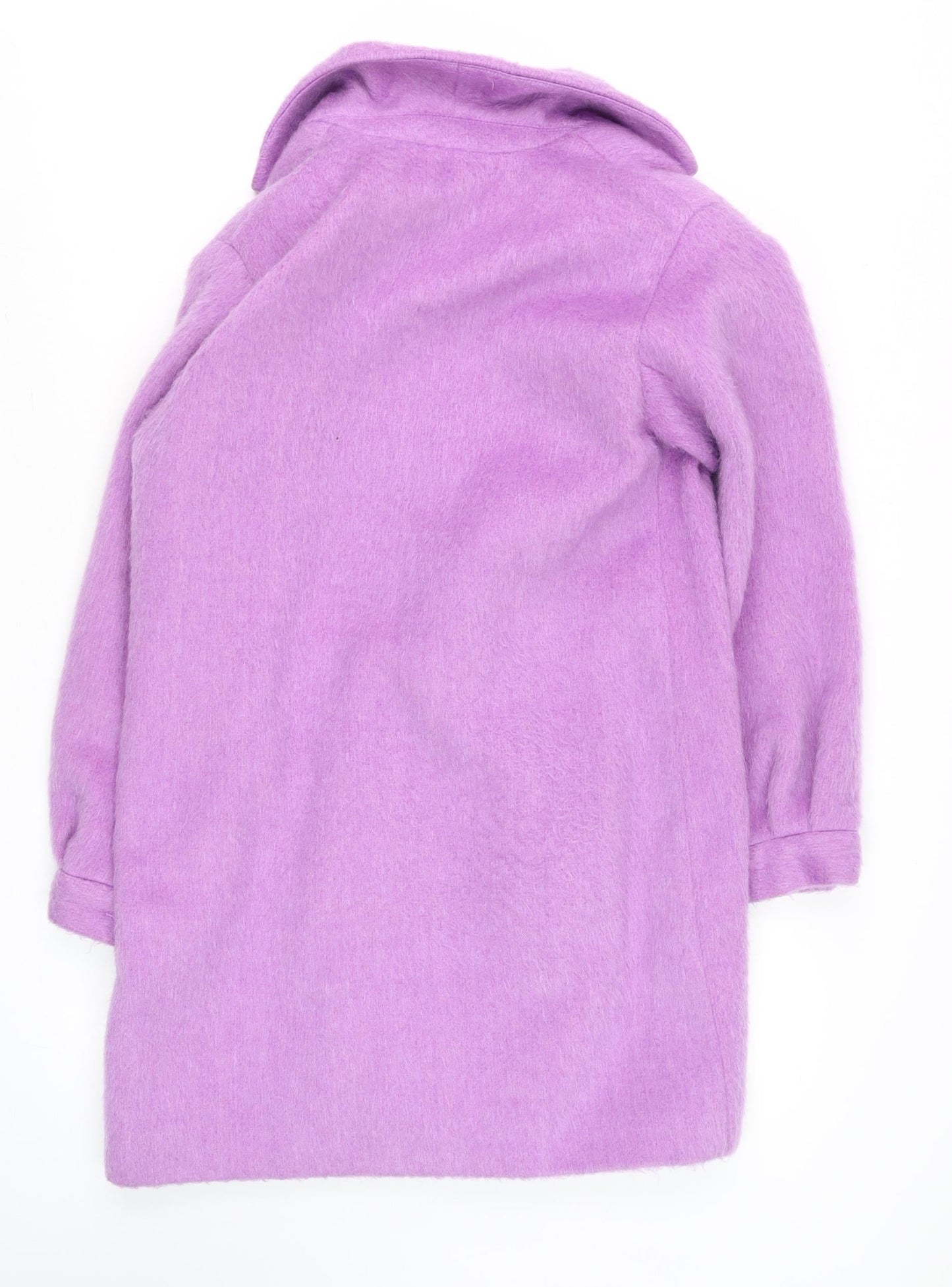Gallery Women’s Lilac Double-Breasted Wool Blend Coat UK 10