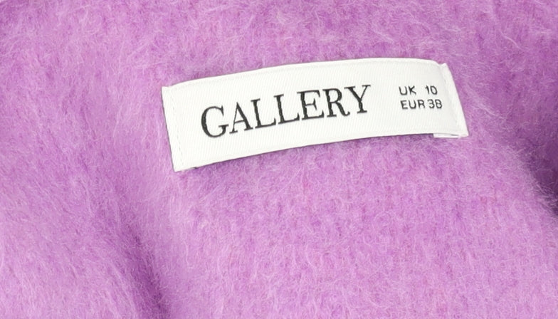 Gallery Women’s Lilac Double-Breasted Wool Blend Coat UK 10