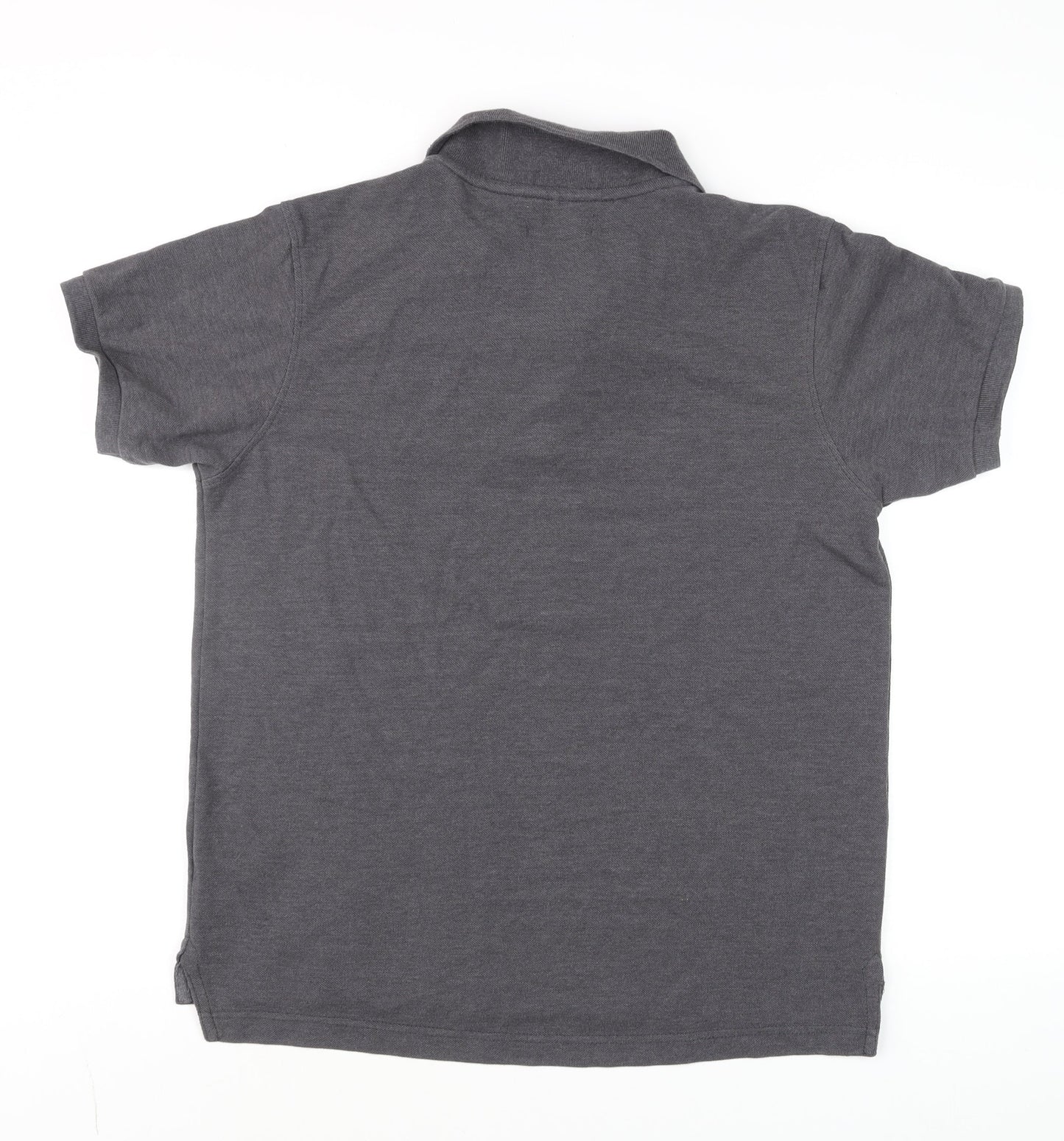 Industrialize Men's Grey Cotton Blend Short Sleeve Polo Shirt M