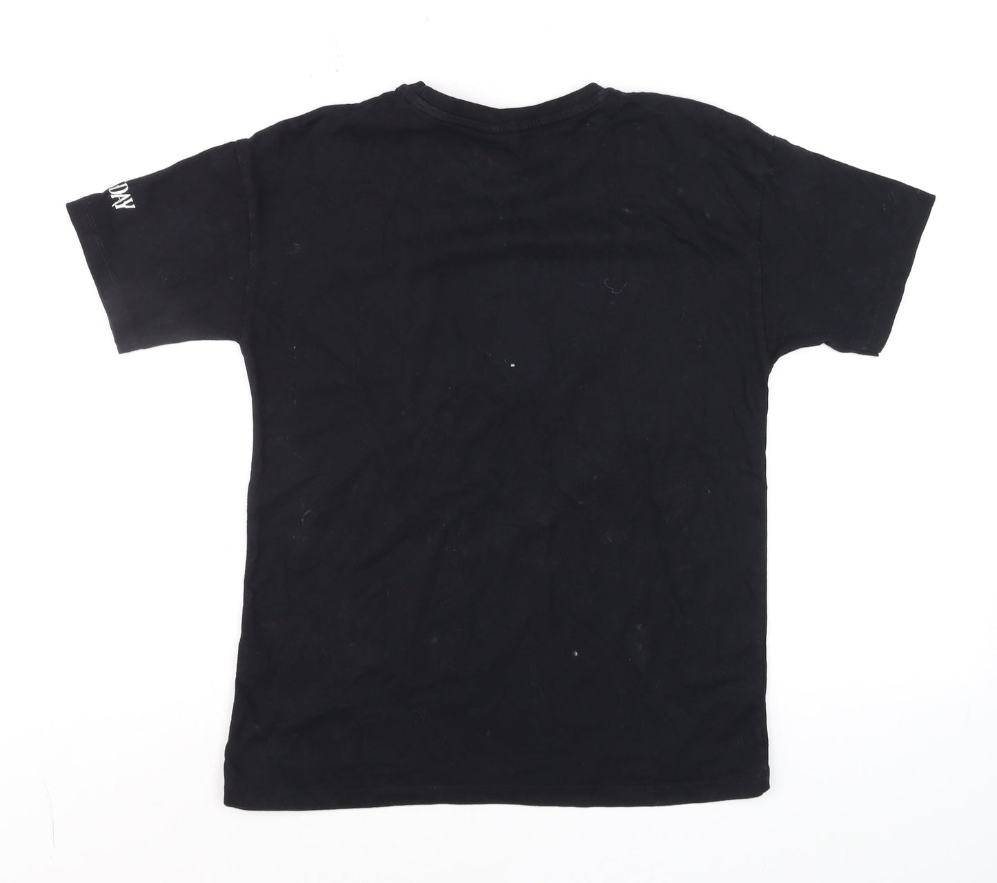 Wednesday Girls Black Graphic T-Shirt 10-11 Years Cotton Gothic Style