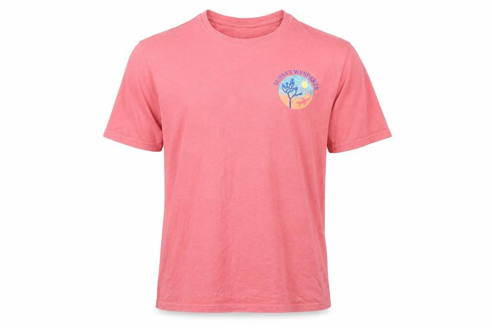 Dunnes Men's Pink Sunset Wanderer Regular Fit Cotton T-Shirt M