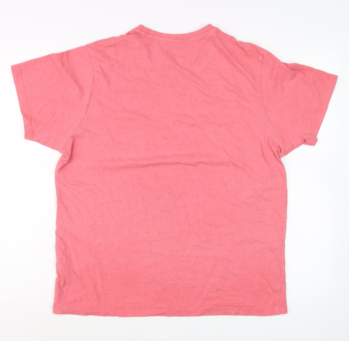 Dunnes Stores Men's Pink Sunset Wanderer Regular Fit Cotton T-Shirt M