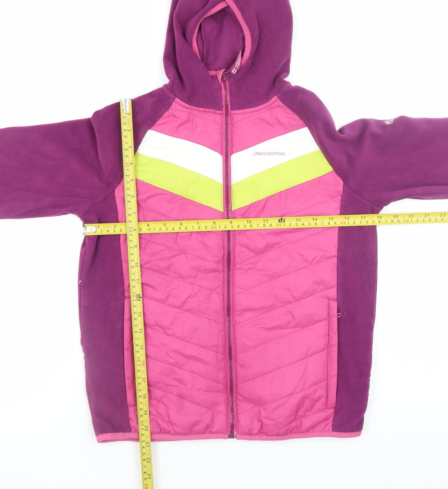 Craghoppers Girls Pink Hooded Quilted Puffer Jacket Age 13 EU 158