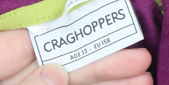 Craghoppers Girls Pink Hooded Quilted Puffer Jacket Age 13 EU 158