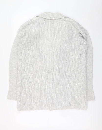 Gap Women's Grey Cable-Knit Open Cardigan XS Wool Alpaca Blend