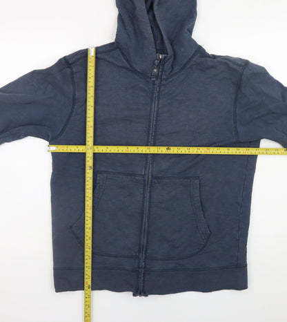 Gap Men's Blue Cotton Full Zip Hooded Jacket Size M