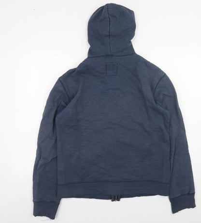 Gap Men's Blue Cotton Full Zip Hooded Jacket Size M