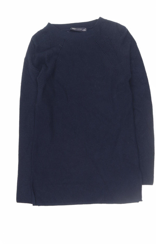 Marks and Spencer Women's Blue XS Jumper Dress Knit Long Sleeve