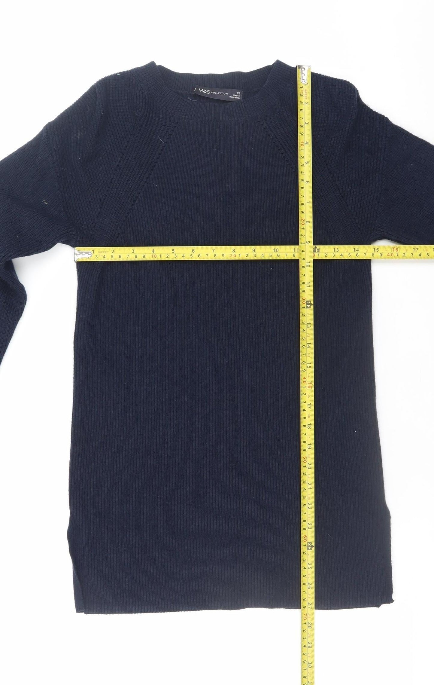 Marks and Spencer Women's Blue XS Jumper Dress Knit Long Sleeve