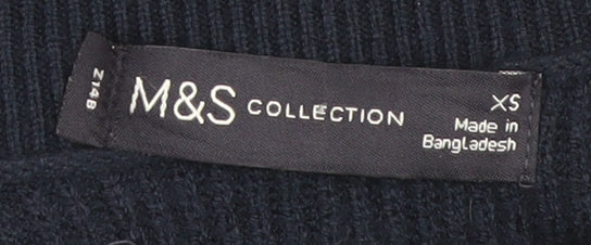 Marks and Spencer Women's Blue XS Jumper Dress Knit Long Sleeve