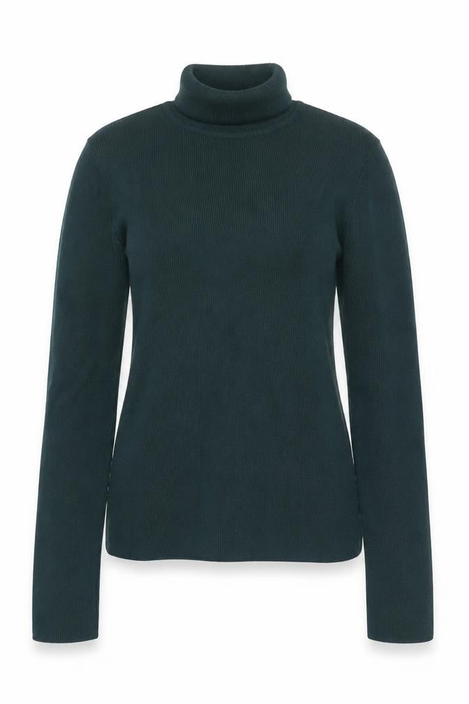 Primark Women's Green Roll Neck Slim Fit Jumper 2XS