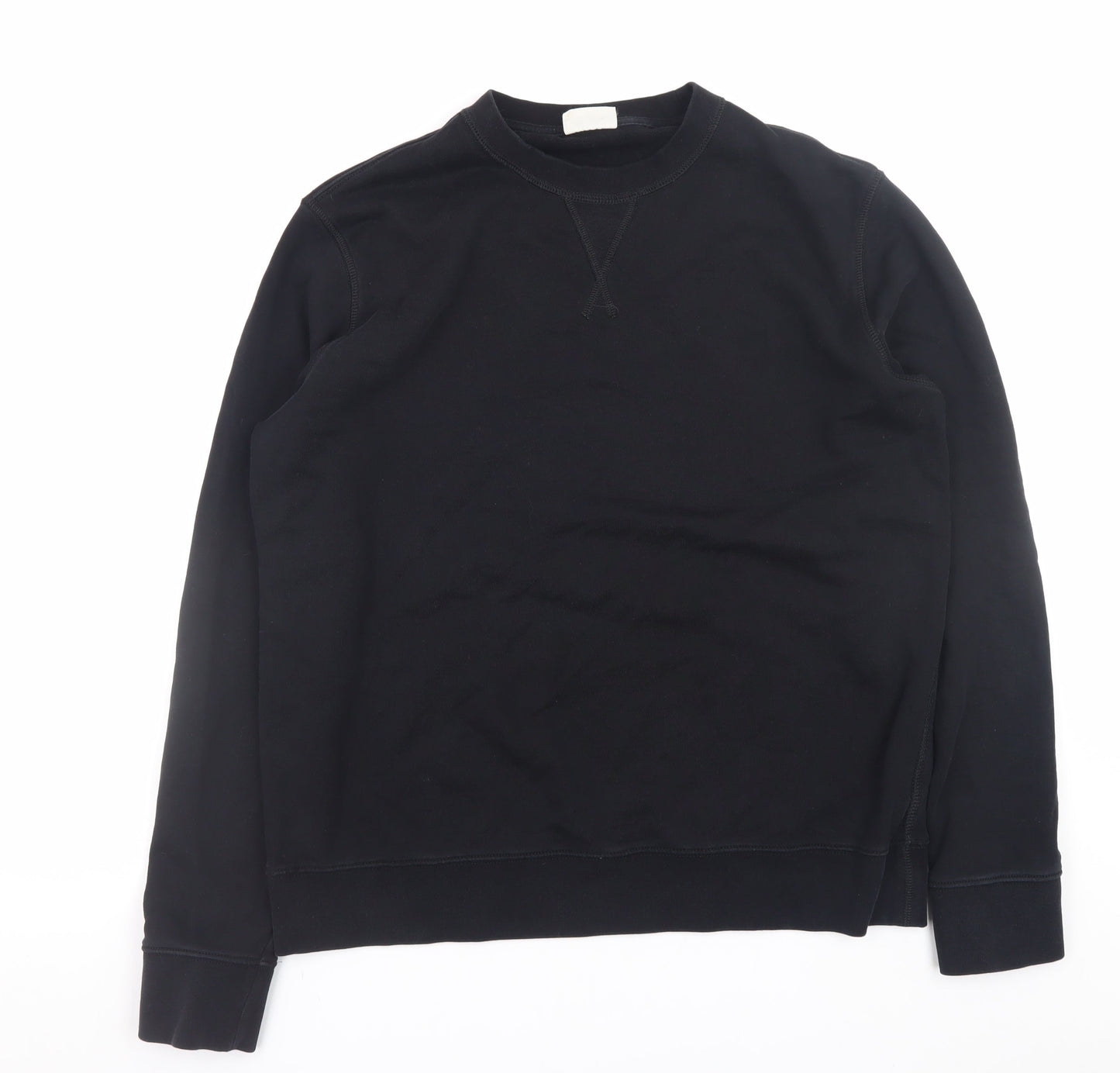 Marks and Spencer Men's Black L Pullover Crew Neck Cotton Sweatshirt