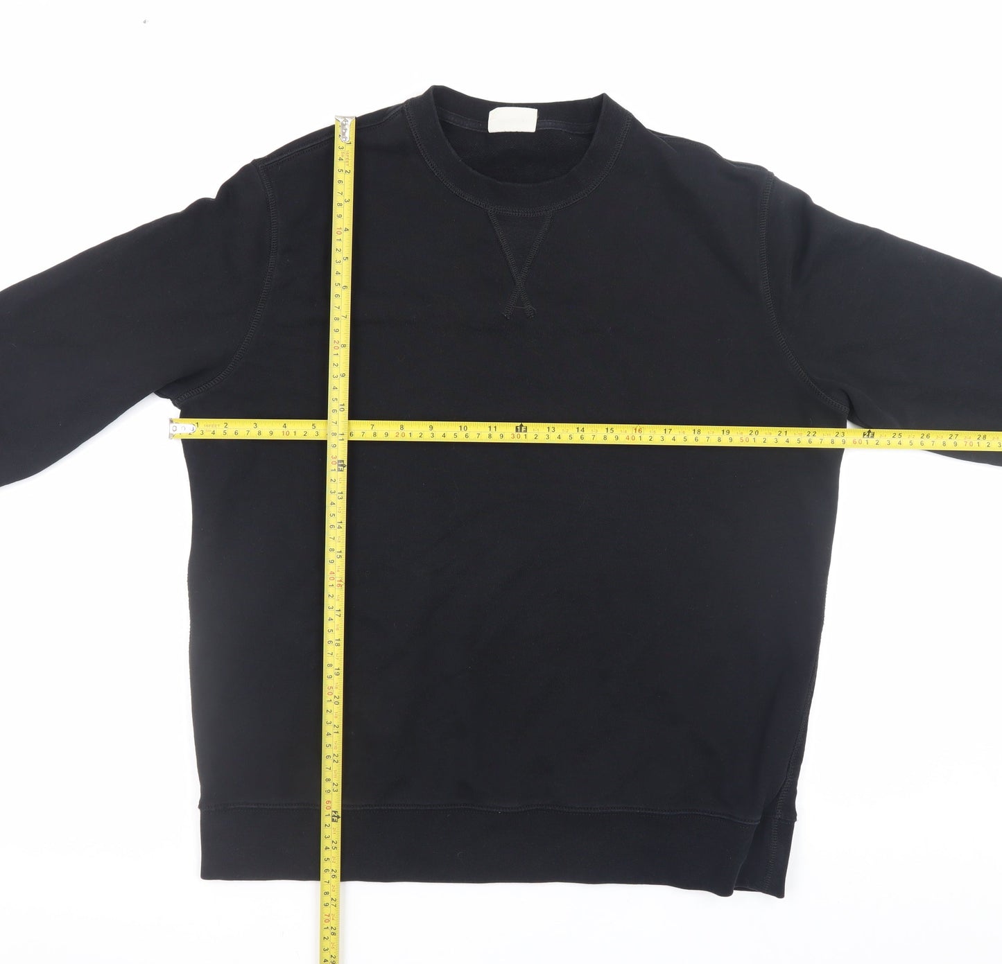 Marks and Spencer Men's Black L Pullover Crew Neck Cotton Sweatshirt