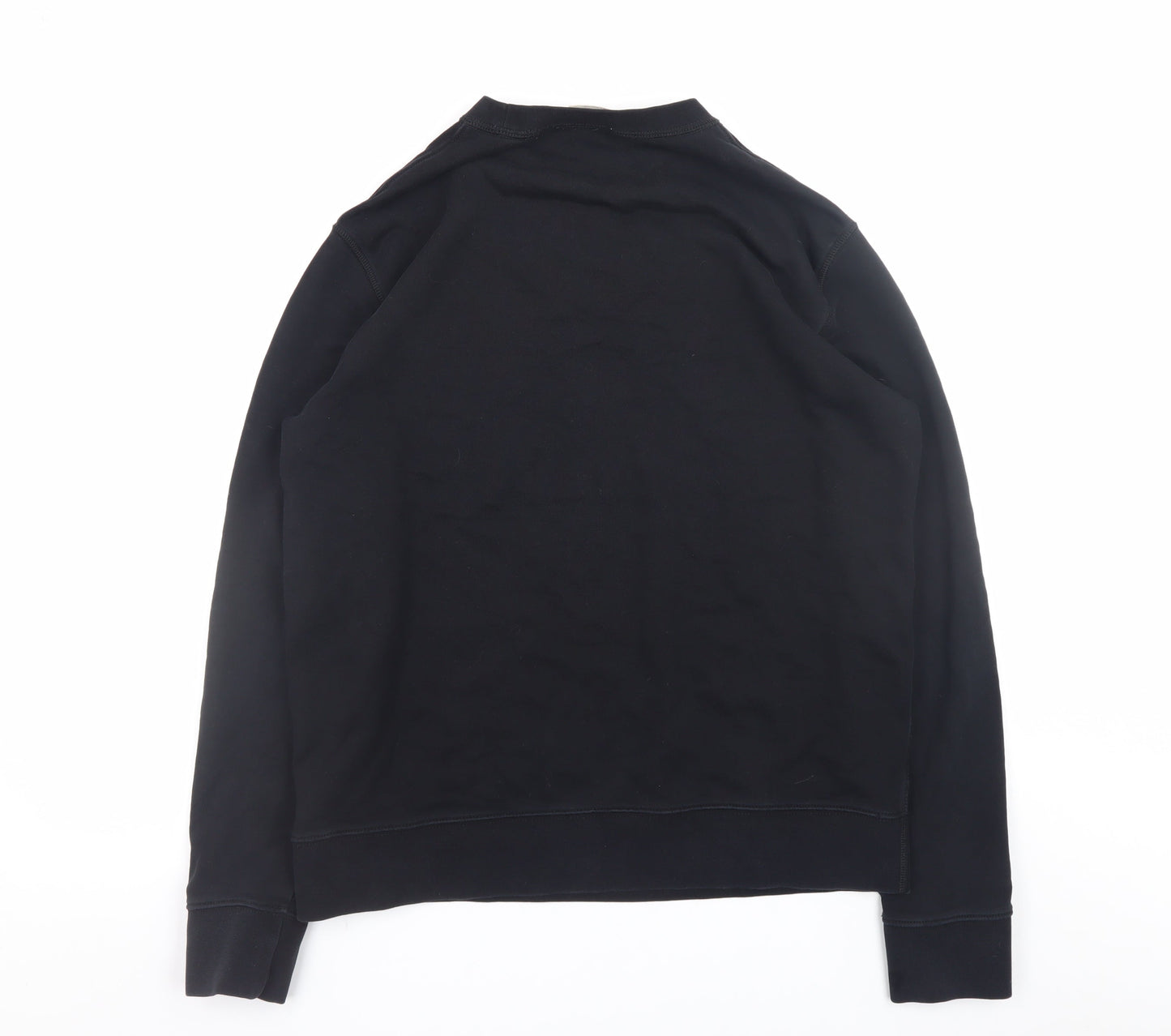 Marks and Spencer Men's Black L Pullover Crew Neck Cotton Sweatshirt