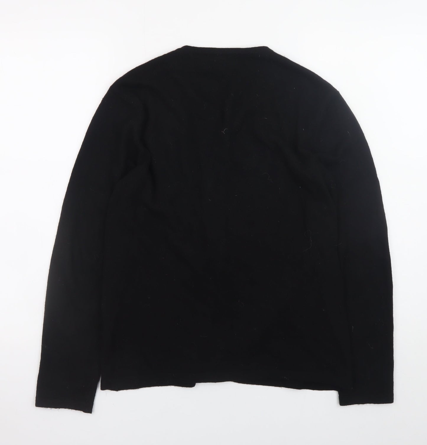 Bartolini Women's Black Merino Wool Blend Cardigan L