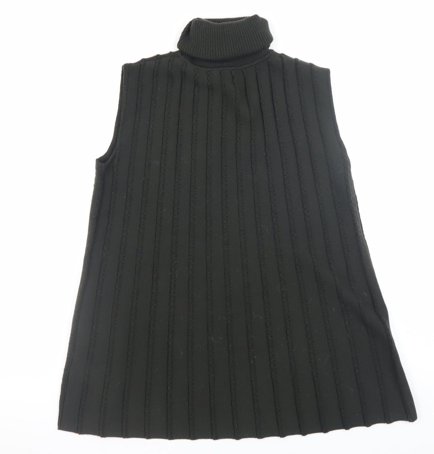 COS Womens Black Wool Roll Neck Sleeveless Vest XS