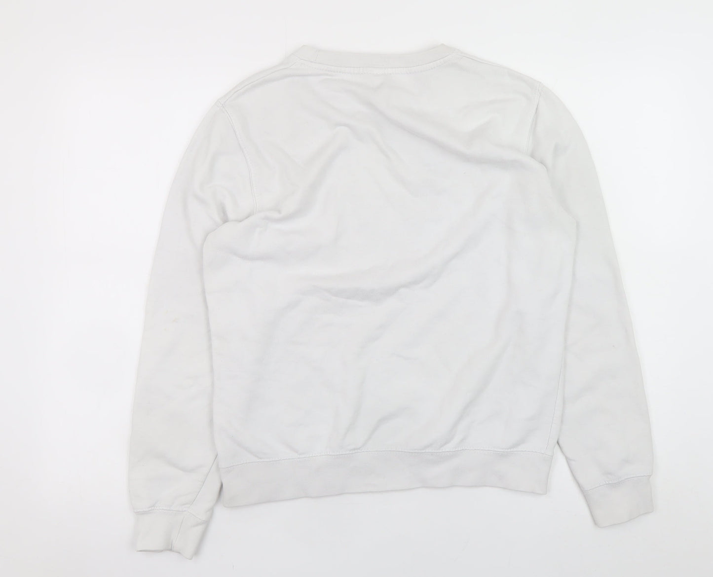 JustHoods AWDIS Womens White XS Pullover Sweatshirt Surf Graphic