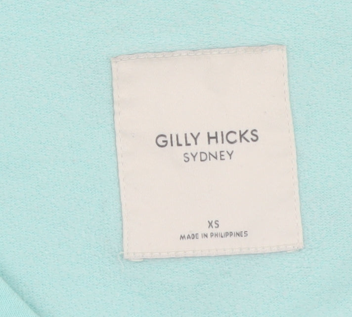 Gilly Hicks Women’s Blue XS Pullover Glitter Logo Sweatshirt