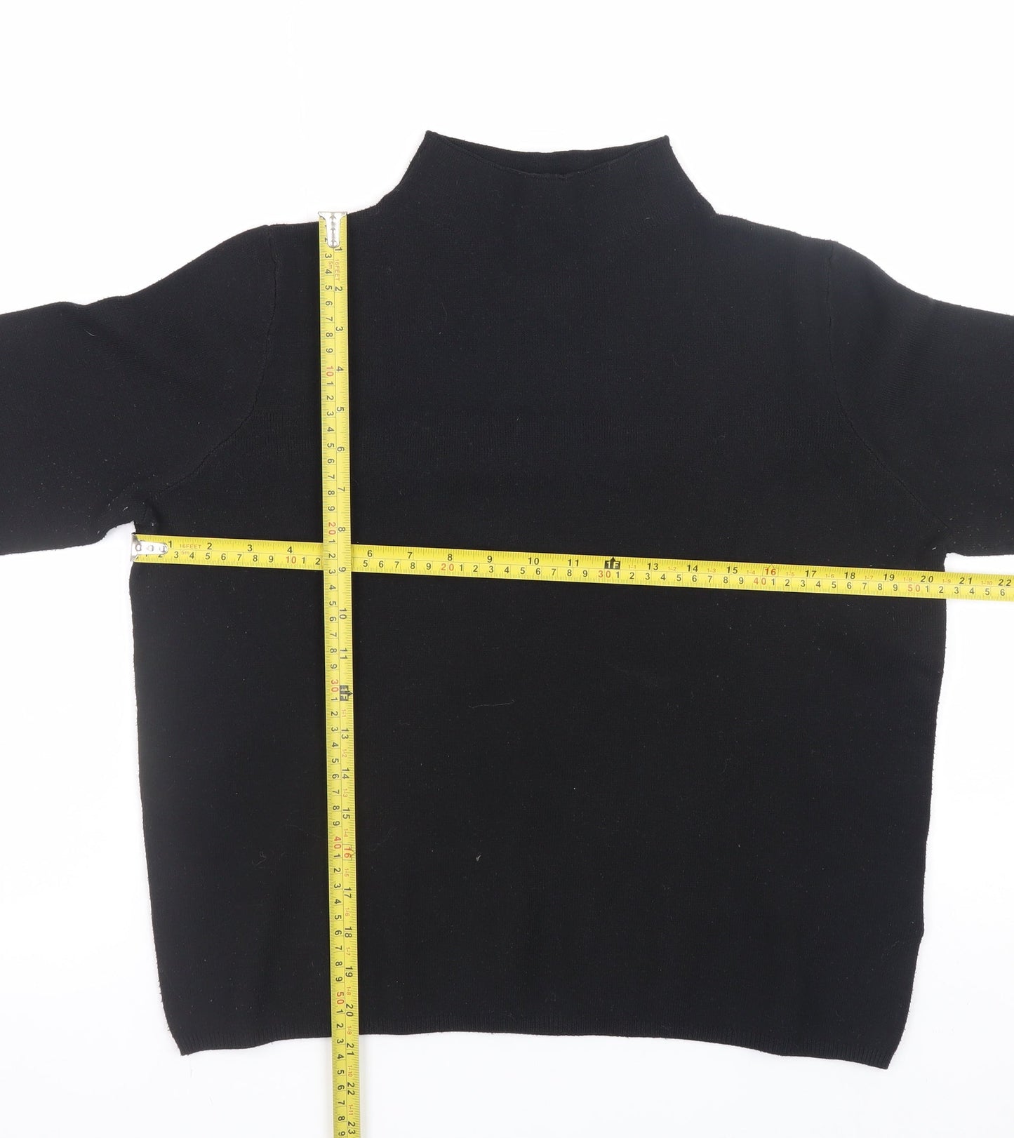 Esmara Women's Black Mock Neck Long Sleeve Knit Jumper Size 14
