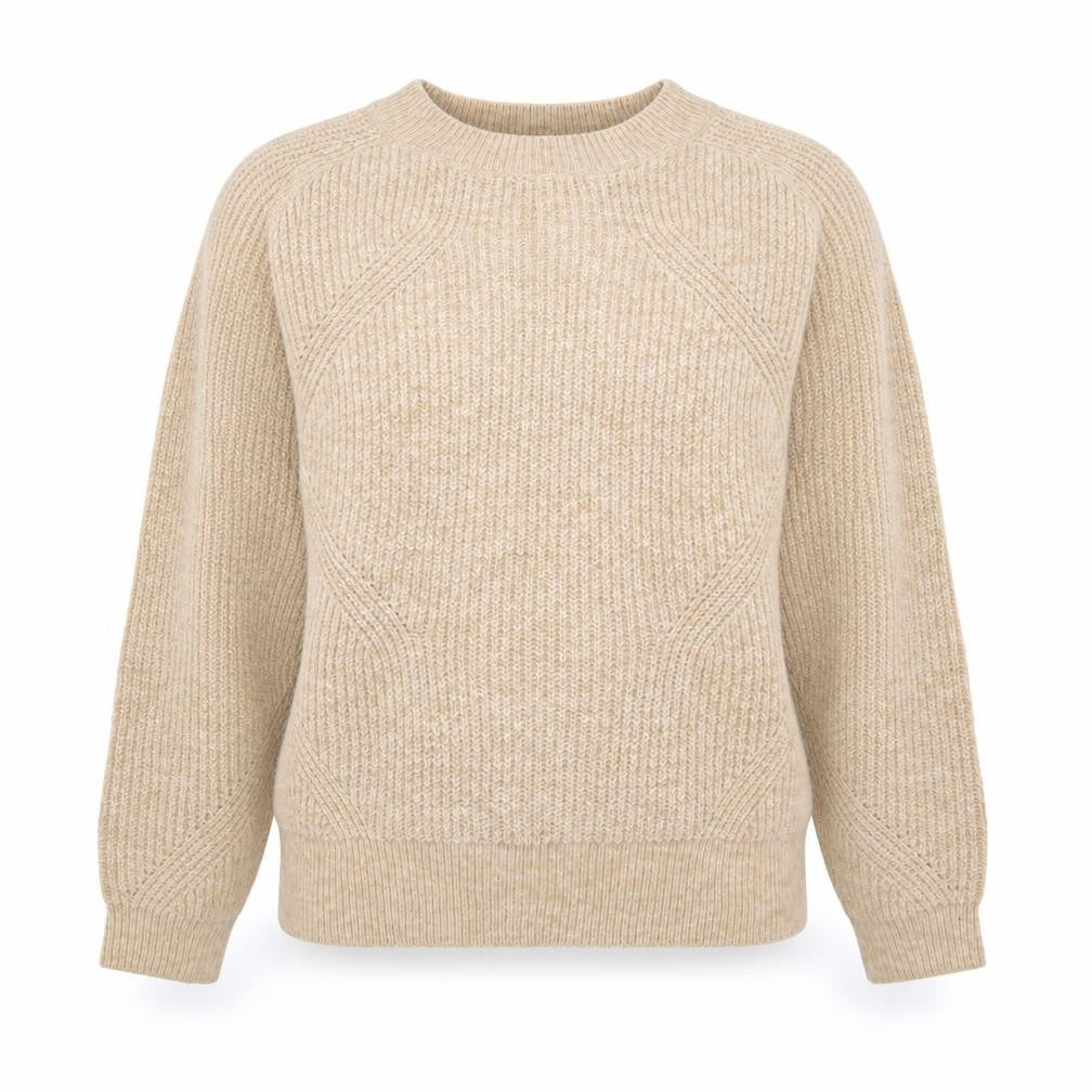Marks & Spencer Women’s Beige Acrylic Knit Crew Neck Jumper M