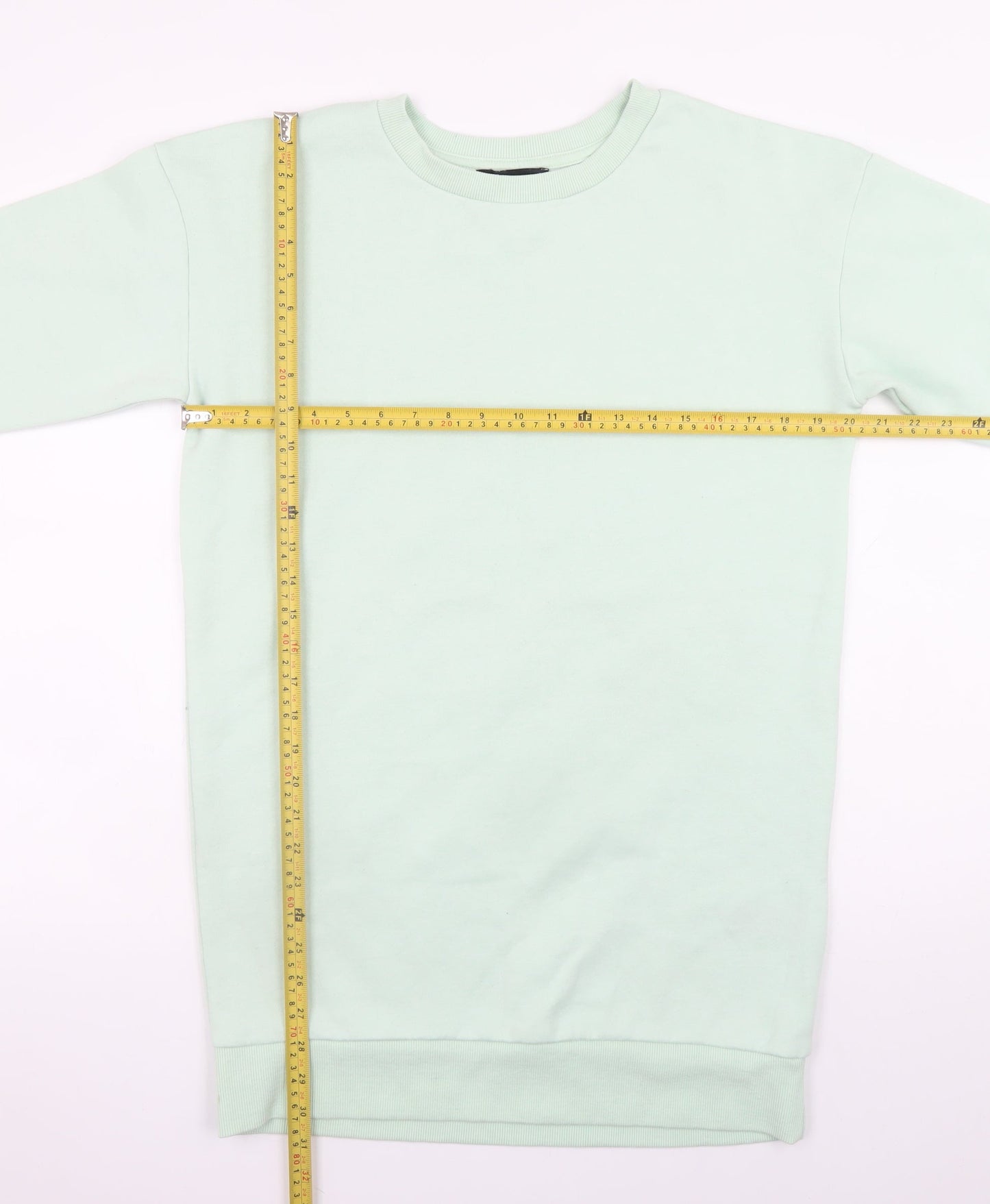 Dorothy Perkins Women Green Size 8 Long Sleeve T-Shirt Dress