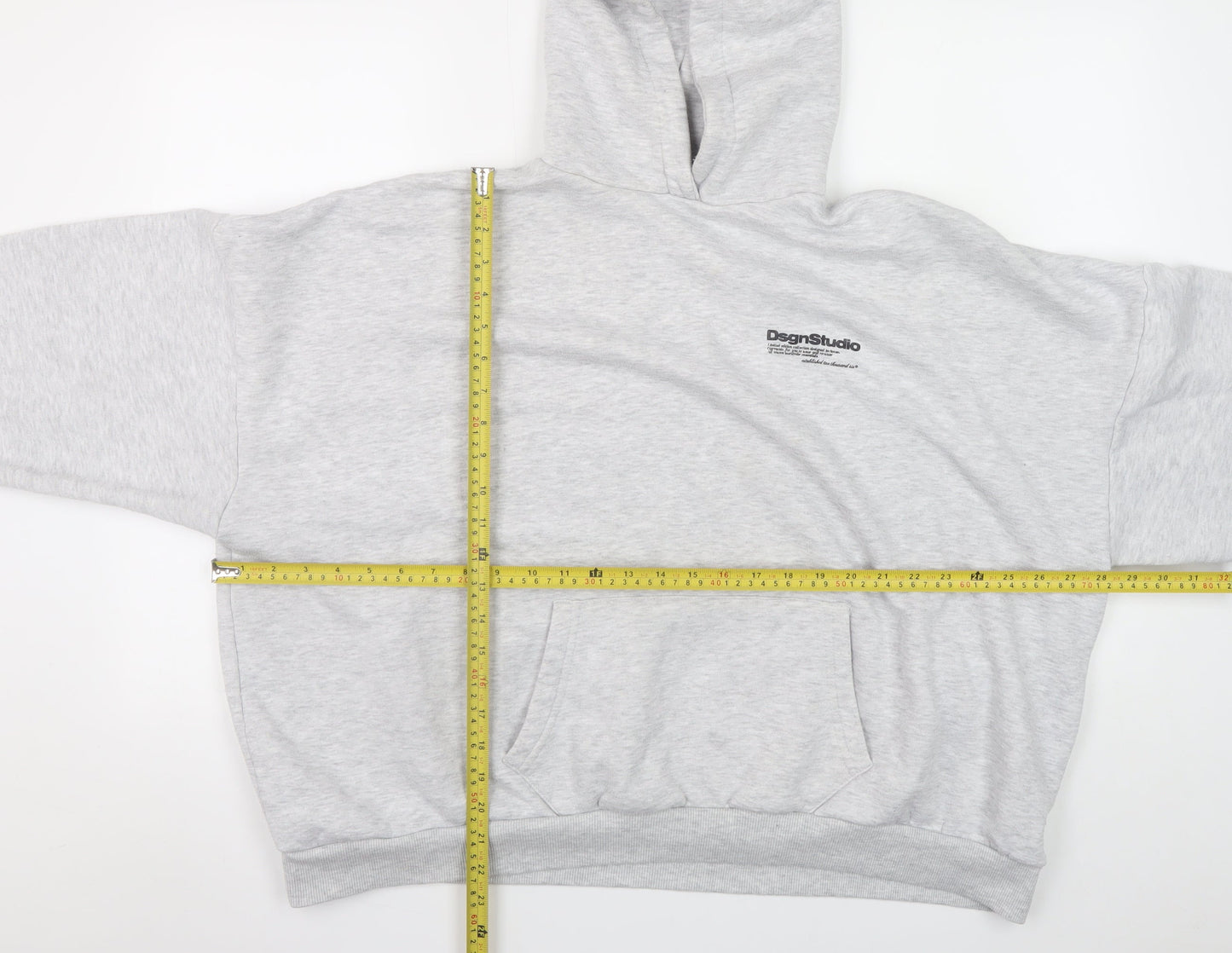 Boohoo Women’s Grey Pullover Hoodie XL Cotton Blend Casual