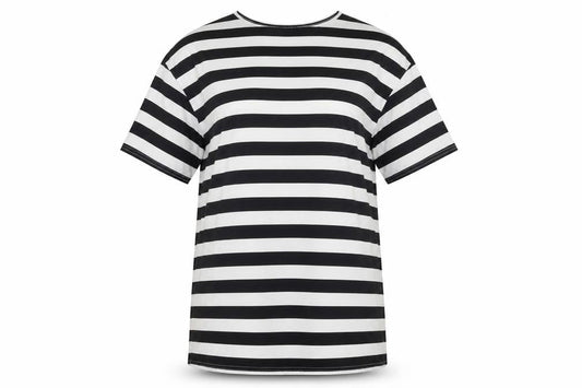 Collective Women’s Black White Striped Plus Size 22 T-Shirt Dress