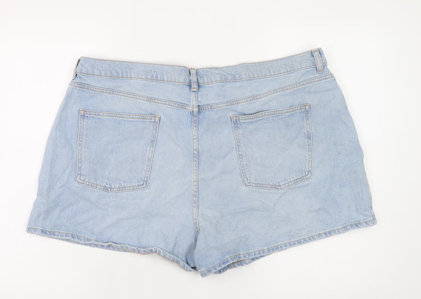 ASOS DESIGN Women Blue Size 22 Curve High Rise Mom Denim Shorts