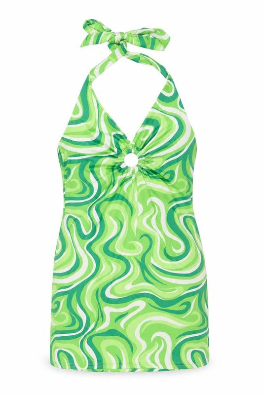 Pink Vanilla Women’s Green Halter Bodycon Dress Size 12