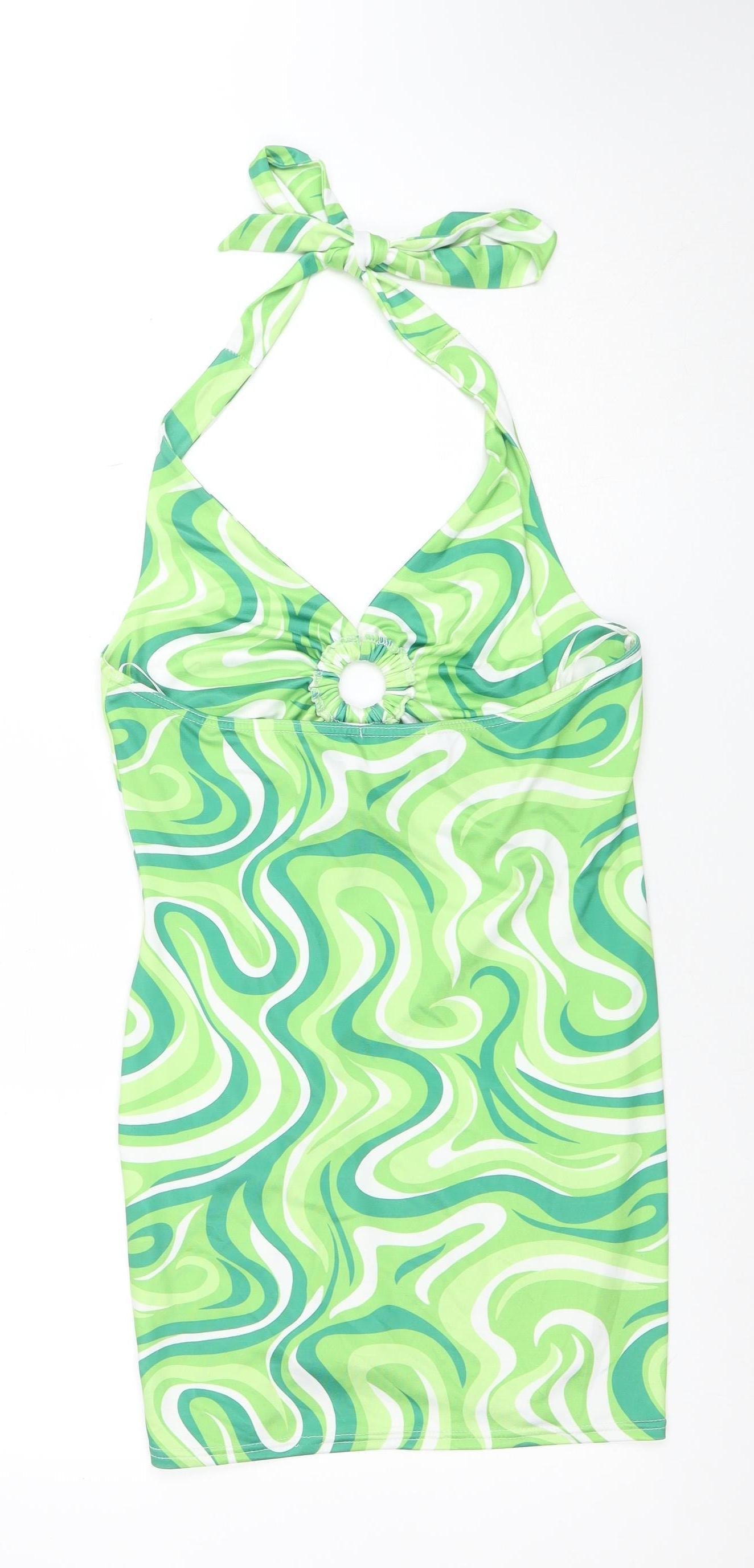Pink Vanilla Women’s Green Halter Bodycon Dress Size 12