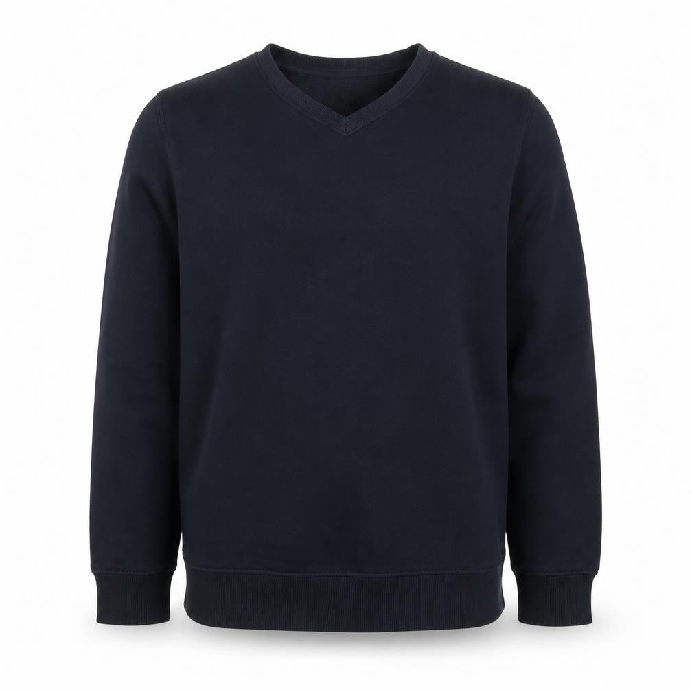 Dunnes Boys Navy V-Neck Sweatshirt 11-12 Years Cotton Blend