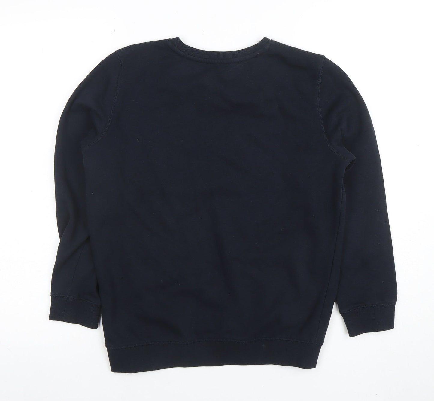 Dunnes Stores Boys Navy V-Neck Sweatshirt 11-12 Years Cotton Blend