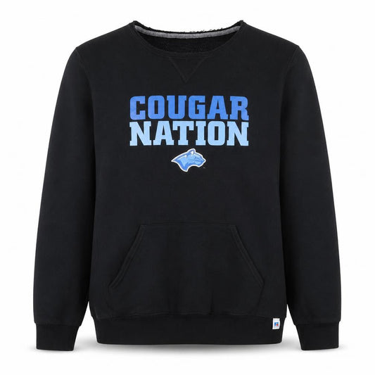 Russell Athletic Men's Black Cougar Nation Pullover Sweatshirt Size M