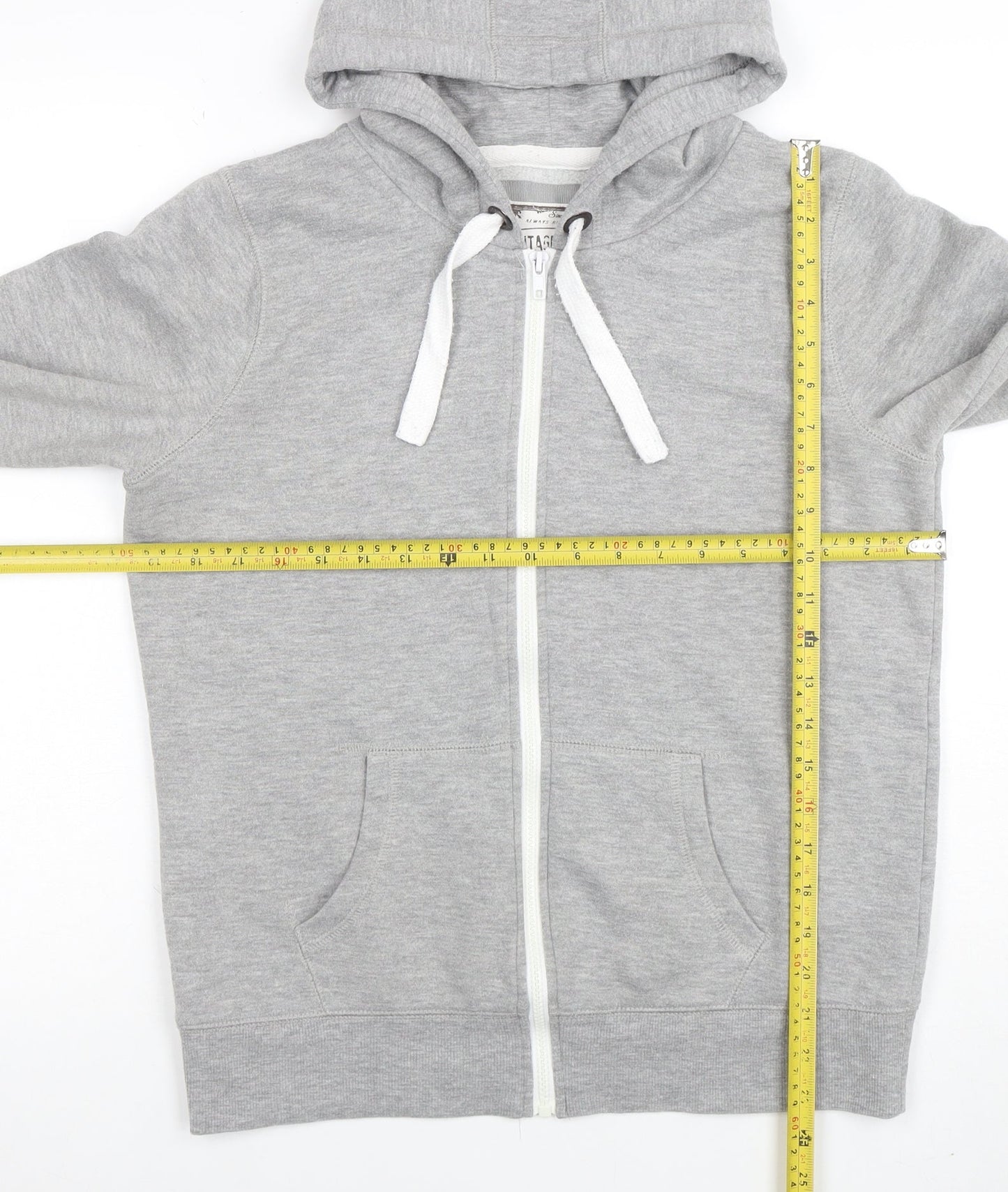 Vintage Edition Women's Grey Full Zip Hoodie Size 12